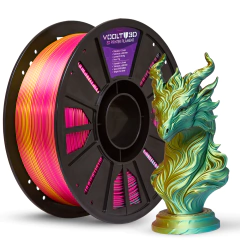Filamento PLA Tri Color Dourado / Rosa Choque / Verde V-Silk High Speed Premium - 1Kg - comprar online