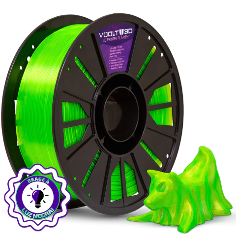 Filamento PETG HF Verde Neon Translúcido High Fluidity Premium - 1Kg - comprar online