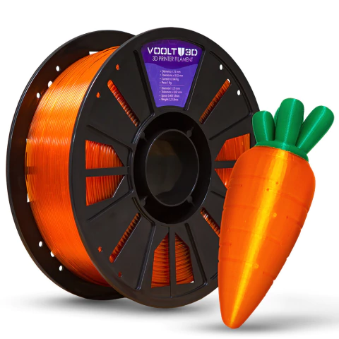 Filamento PETG HF Laranja Translúcido High Fluidity Premium - 1Kg - comprar online